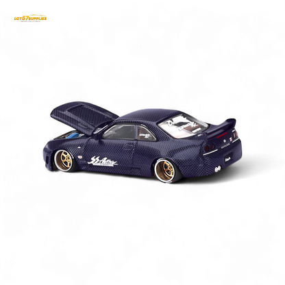 Mini GT x Kaido House Nissan Skyline GT-R (R33) Purple Active Carbon R V2 1:64 KHMG163