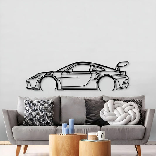 911 GT3 RS Model 992 Detailed Metal Car Wall Art - MT0859
