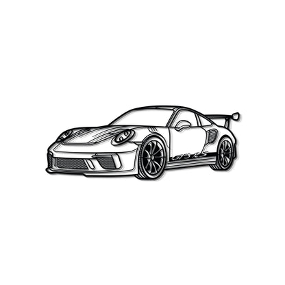 911 GT3 RS 992 Perspective Metal Car Wall Art - MT0460
