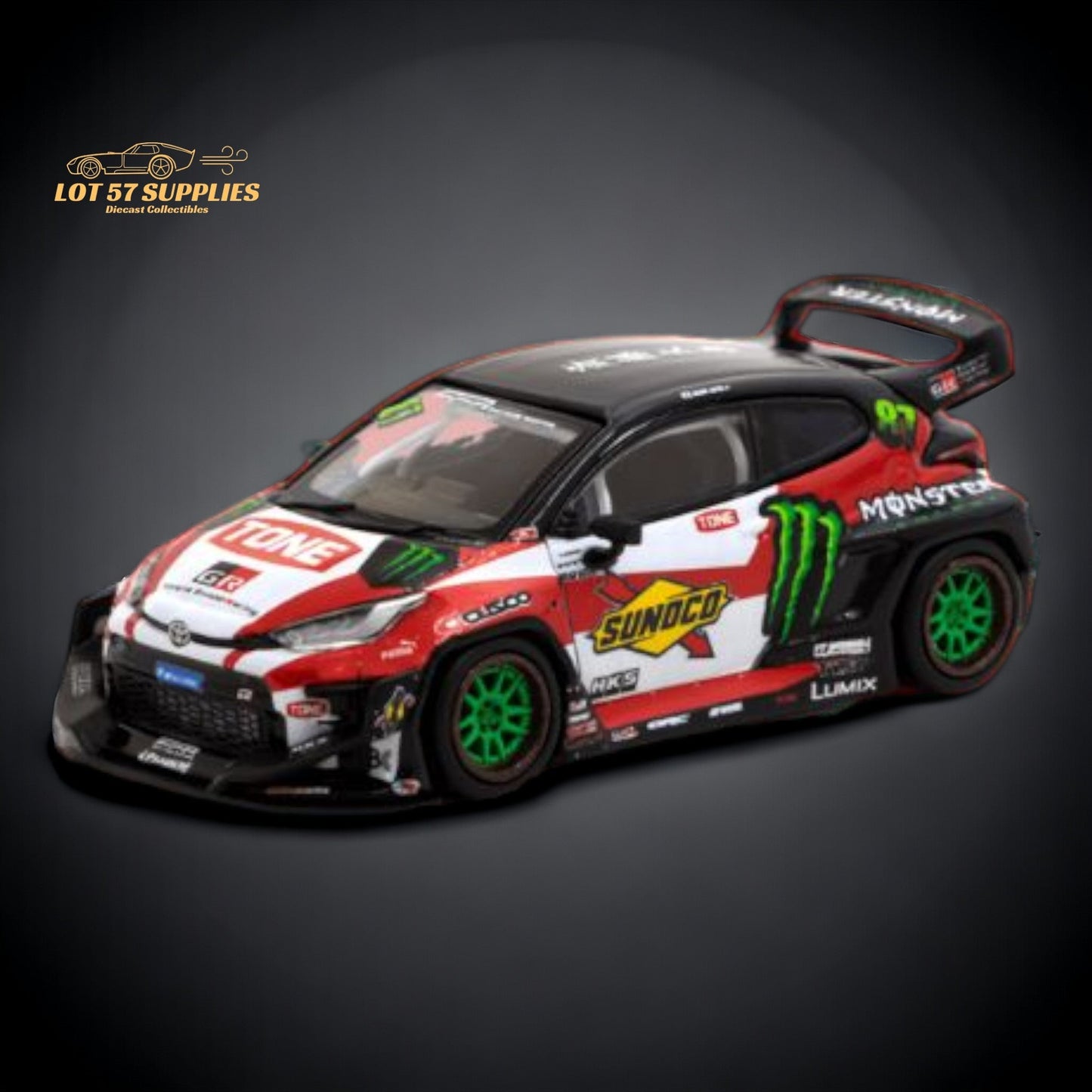 Tarmac Works Hobby64 Toyota Yaris GR Monster Drift 1:64 T64-080-MON