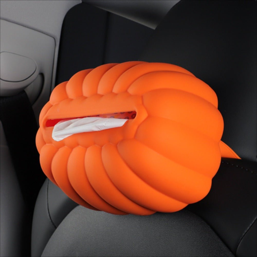 Pumpkin Shaped Silicone Tissue Box l Fit for Tesla Model 3/Y/S/X