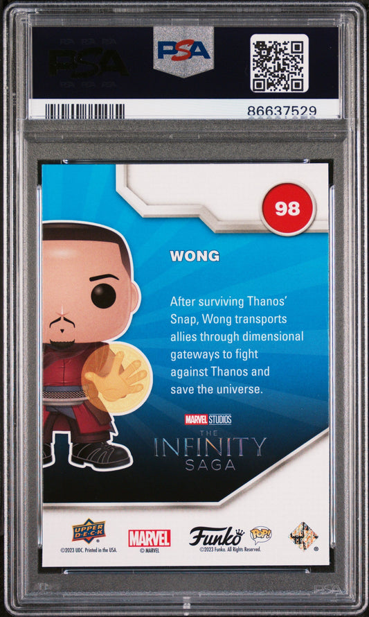 2023 UPPER DECK FUNKO POP MARVEL  WONG PLATINUM #98  PSA 10