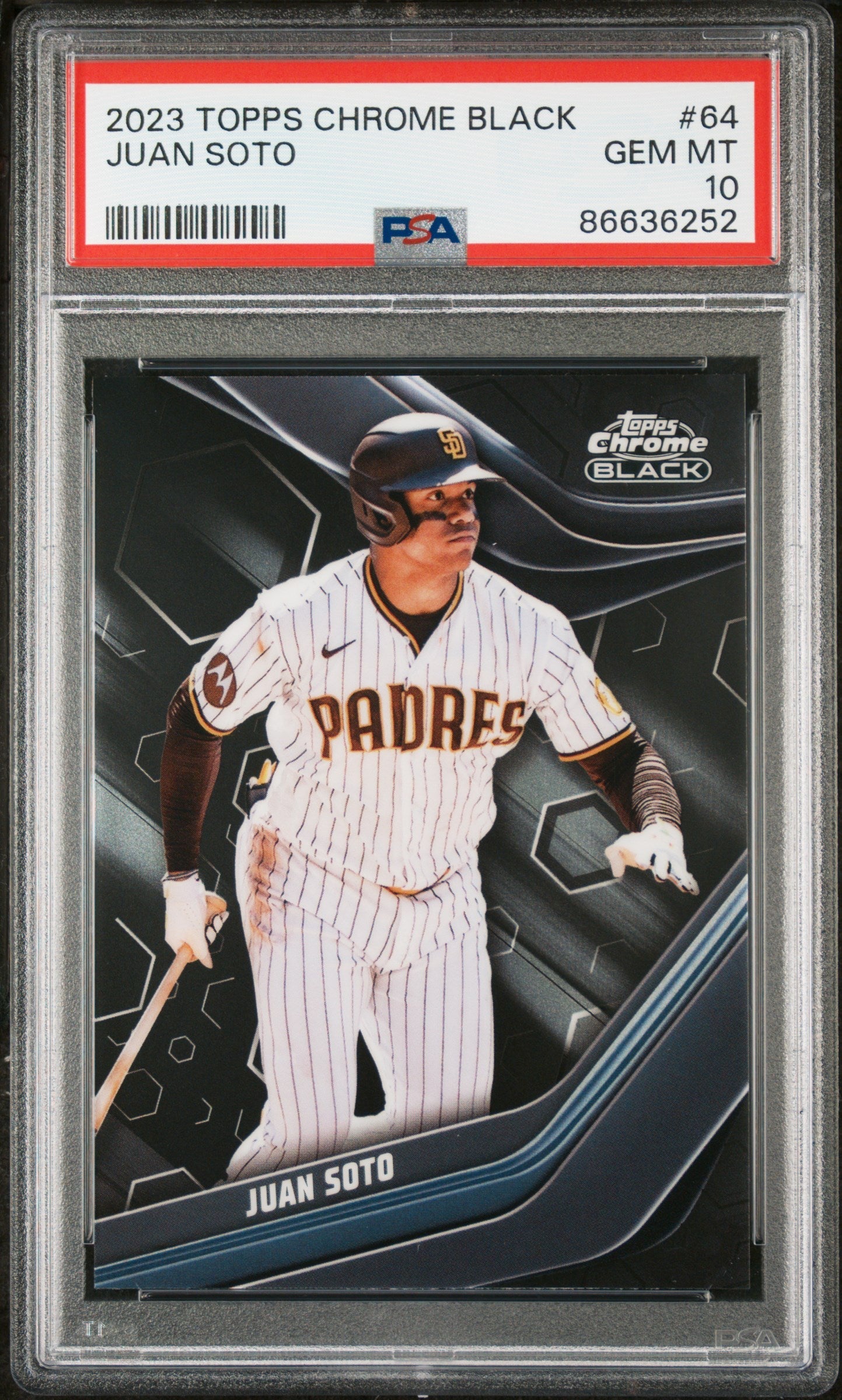 2023 TOPPS CHROME BLACK JUAN SOTO  #64 - PSA 10
