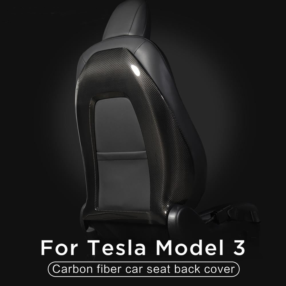 Back Seat Cover for Model 3 / Y - Real Carbon Fiber Interior Mods
