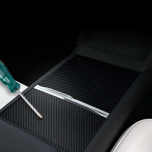 Real Carbon Panel Console Wrap for  Tesla Model 3 Highland & Model Y Juniper