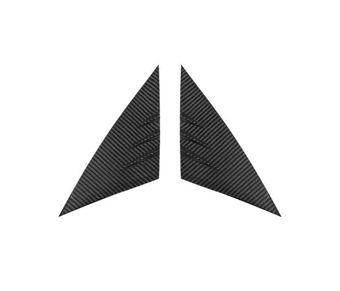 Real Dry Carbon Fiber A-Pillar Accent Overlays for Model 3 / Y
