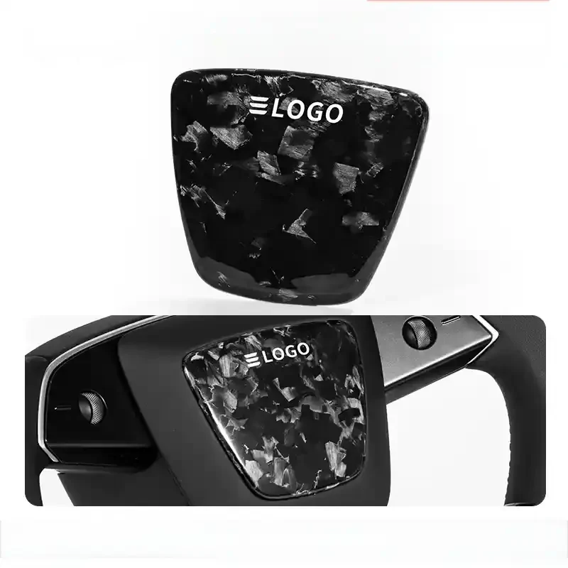 Real Dry Carbon Fiber Airbag Trim Cover for New Model Y & Model 3 Highland