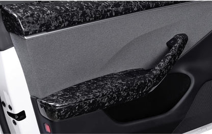 Real Dry Carbon Fiber Door Armrest Cover Overlays for Model 3 Highland