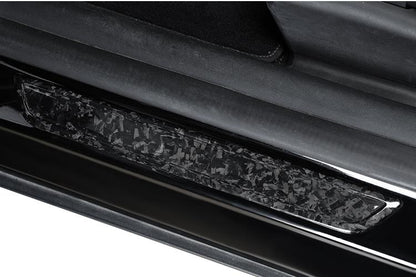 Real Dry Carbon Fiber Door Sill Strip Overlay for Model 3 / Y