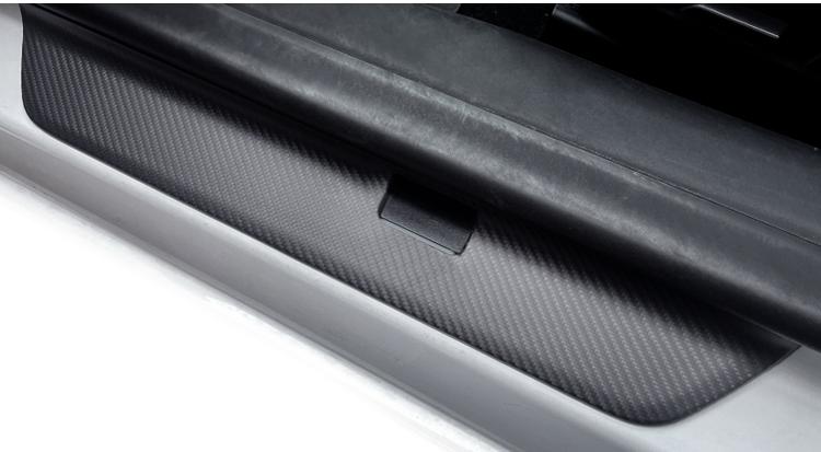 Real Dry Carbon Fiber Door Sill Strip Overlay for Model 3 / Y
