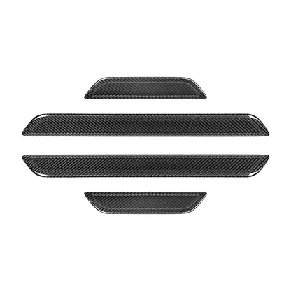 Real Dry Carbon Fiber Door Sill Strip Overlay for Model 3 / Y