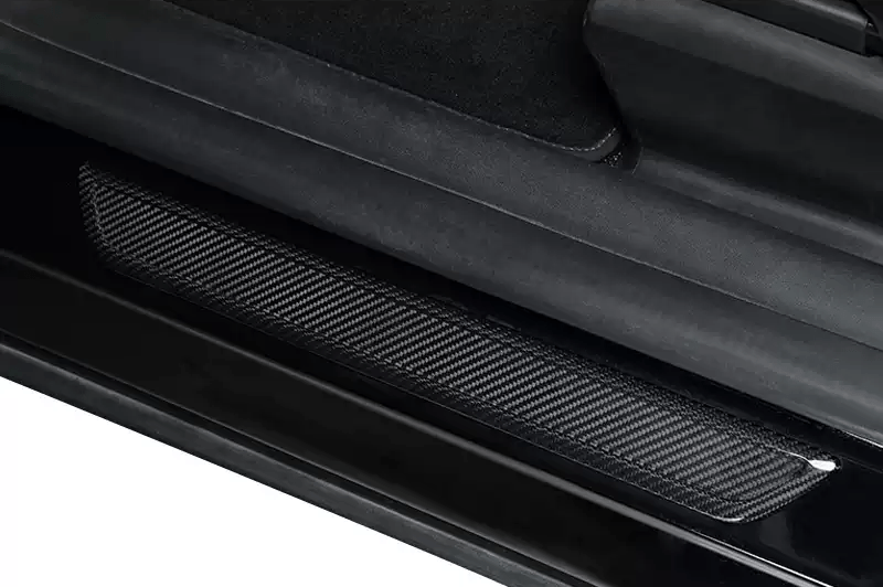Real Dry Carbon Fiber Door Sill Strip Overlay for Model 3 / Y