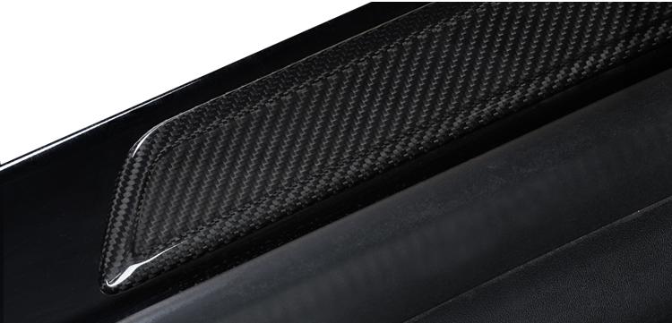 Real Dry Carbon Fiber Door Sill Strip Overlay for Model 3 / Y