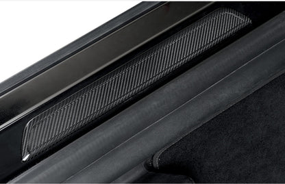 Real Dry Carbon Fiber Door Sill Strip Overlay for Model 3 / Y