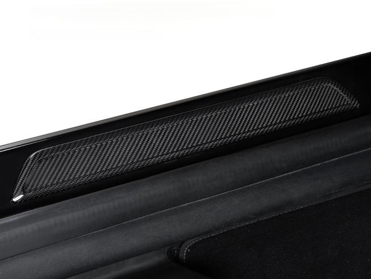 Real Dry Carbon Fiber Door Sill Strip Overlay for Model 3 / Y
