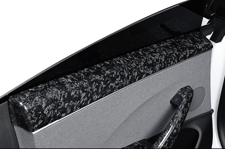Real Dry Carbon Fiber Upper Door Trim Panel Overlay for Model 3 Highland / Model Y Juniper