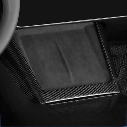Real Dry Carbon Fiber Wireless Charging Frame for New Model Y & Model 3 Highland