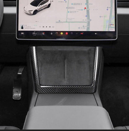 Real Dry Carbon Fiber Wireless Charging Frame for New Model Y & Model 3 Highland
