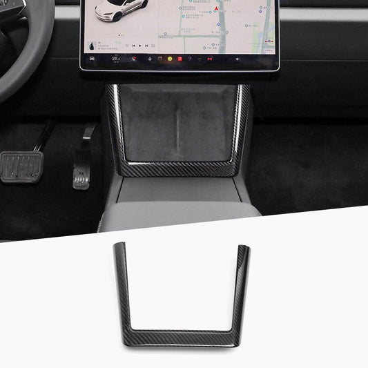 Real Dry Carbon Fiber Wireless Charging Frame for New Model Y & Model 3 Highland
