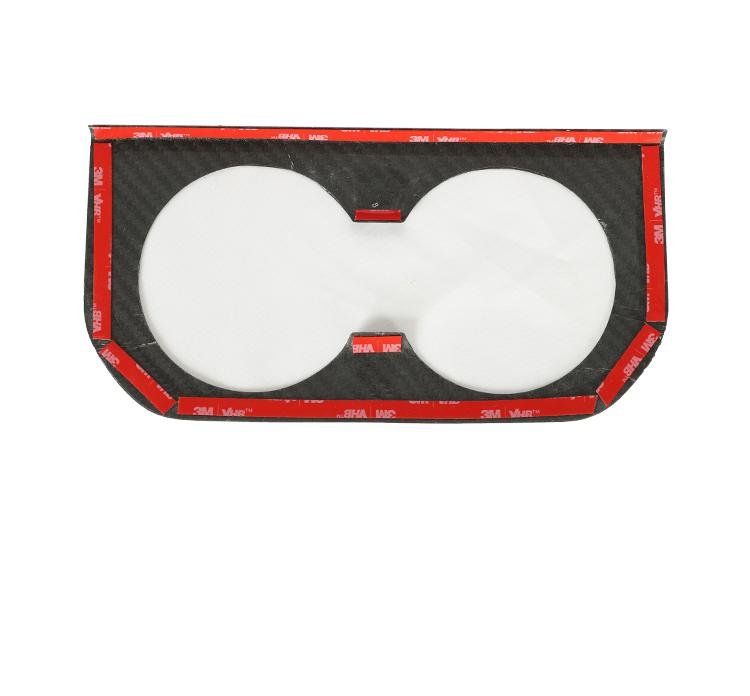 Rear Cup Holder Frame Dry Carbon Fiber Overlay for Model S/X 2023+