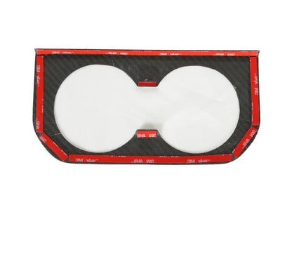 Rear Cup Holder Frame Dry Carbon Fiber Overlay for Model S/X 2023+
