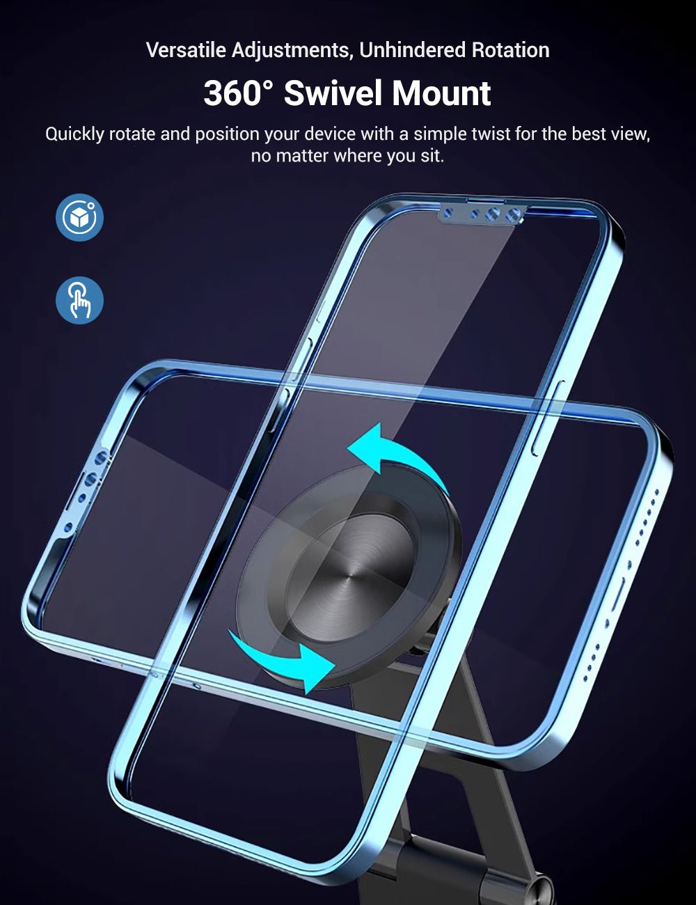 Rear Seat Magnetic Car Holder for Tesla Model 3/Y