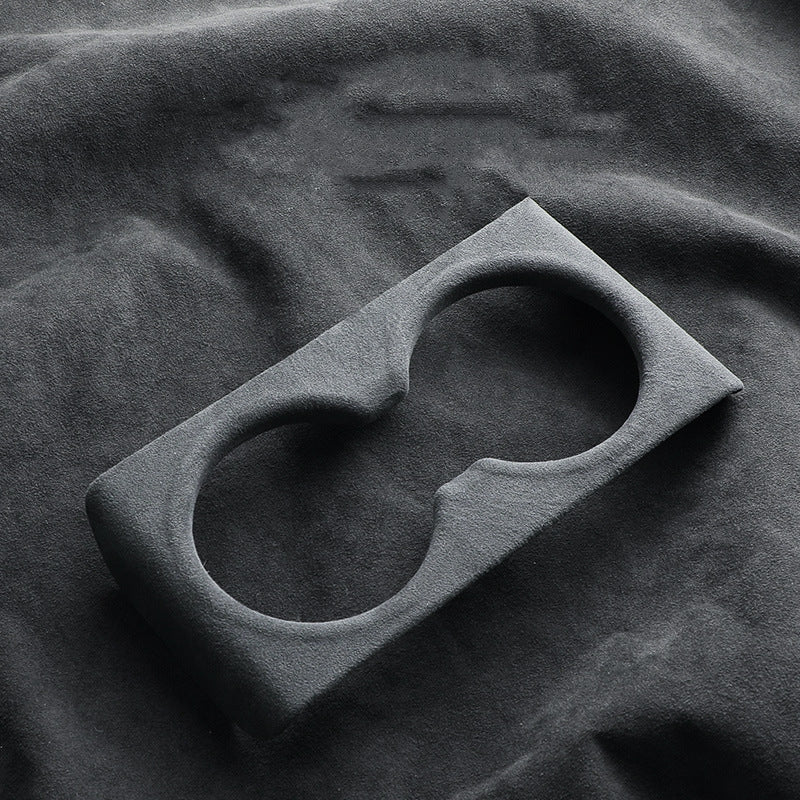 Rear Water Cup Holder Cover Trim Alcantara Suede for Model 3 Highland & Model Y Juniper