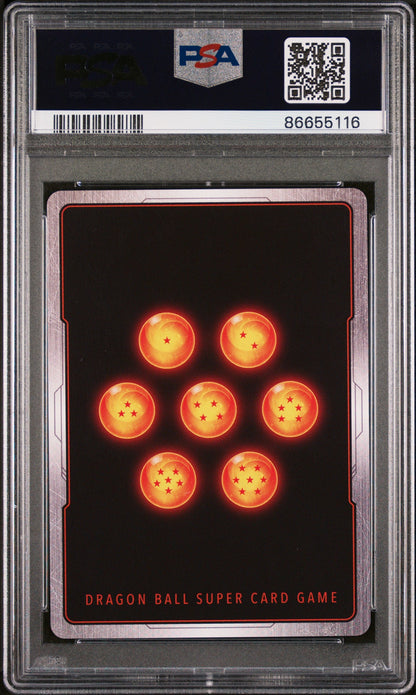 2022 DRAGON BALL SUPER REALM OF THE GODS 7 SSG GOKU, DVN RSTRNT #P-362 - PSA 10