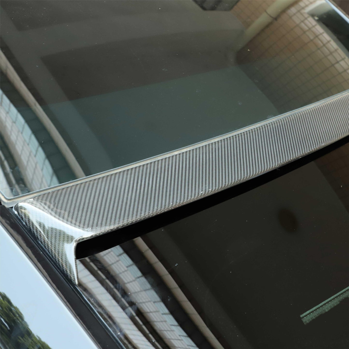 Roof Spoiler Window Top Wing For Tesla Model Y - Real Carbon Fiber