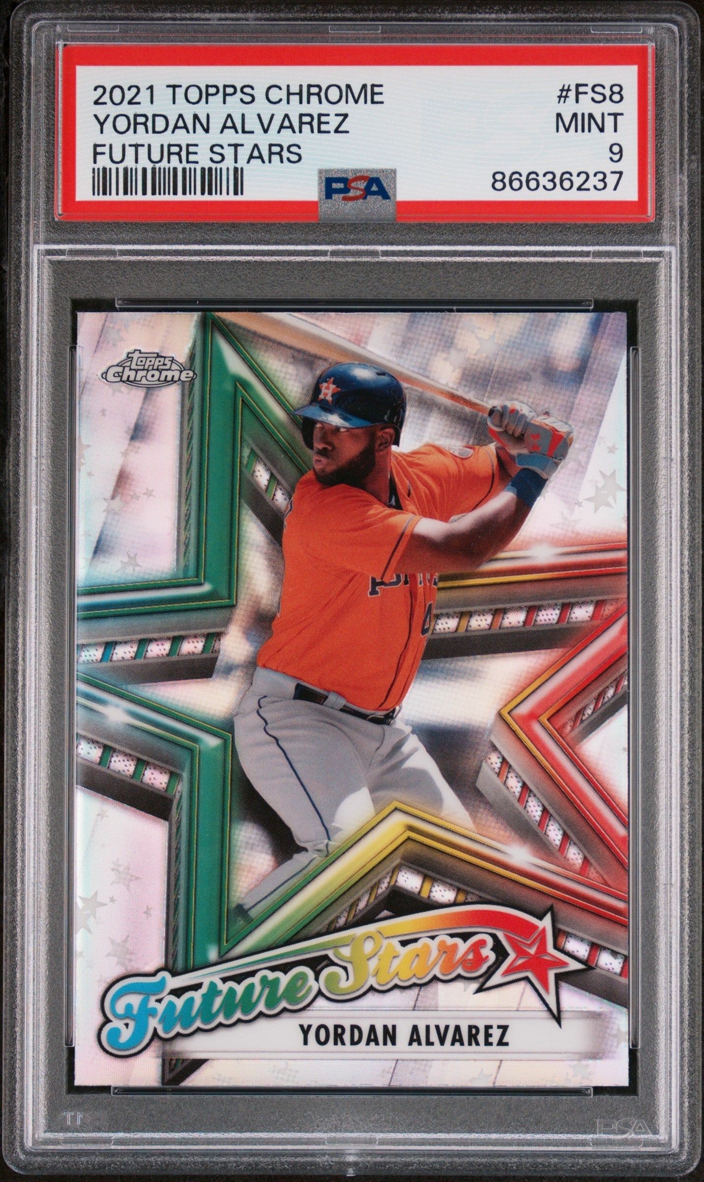 2021 TOPPS CHROME FUTURE STARS YORDAN ALVAREZ #FS8 - PSA 9