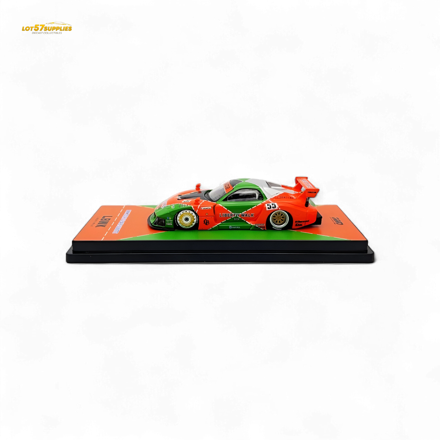 Inno64 Mazda RX-7 LBWK FD3S Orange/Green MDX 24' 1:64 IN64-LBWK-RX7-04