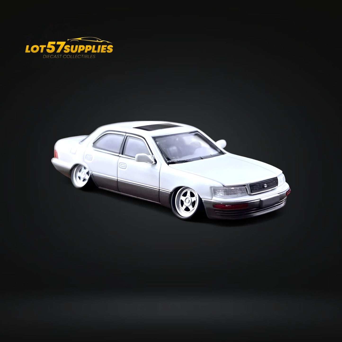 Fine works64 Lexus LS400 - White/Gray Double Stanced 1:64