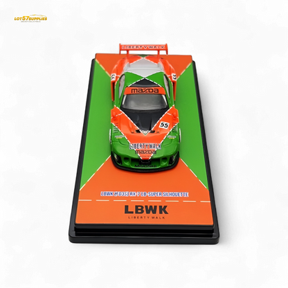 Inno64 Mazda RX-7 LBWK FD3S Orange/Green MDX 24' 1:64 IN64-LBWK-RX7-04