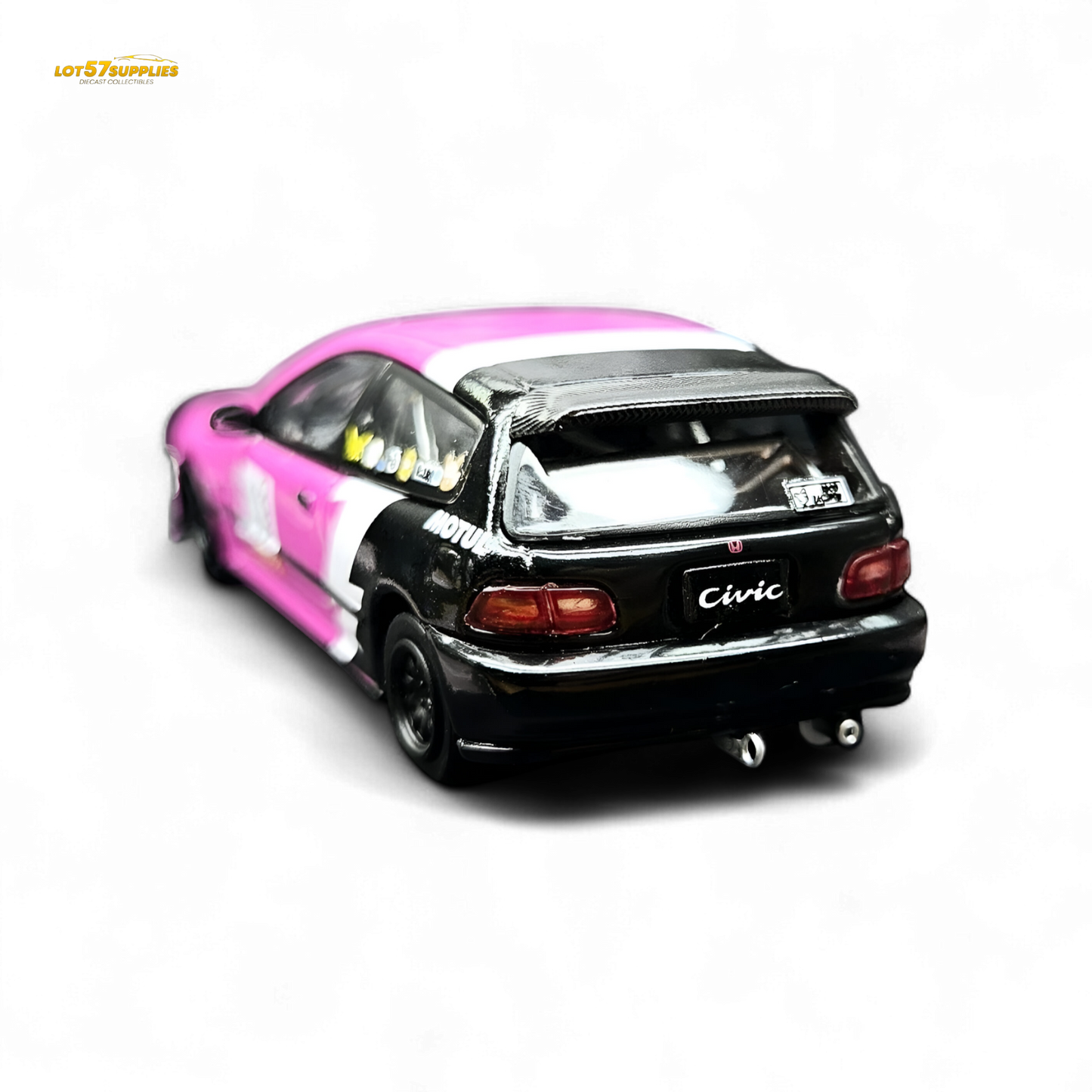 Street Weapon Honda Civic EG6 No Good Racing Pink - Black 1:64