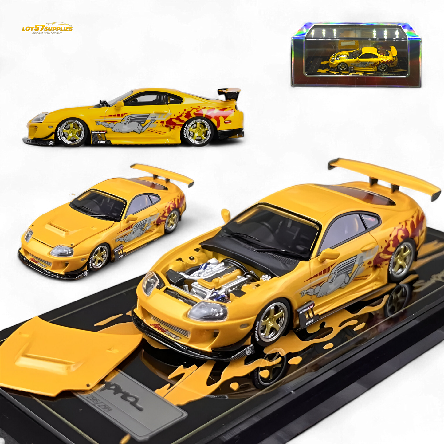 YM Model Toyota Supra JZA80 Paul Walker Need For Speed Tribute 299 Pcs V2 1:64