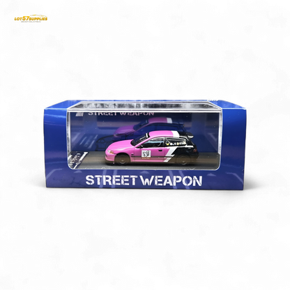 Street Weapon Honda Civic EG6 No Good Racing Pink - Black 1:64