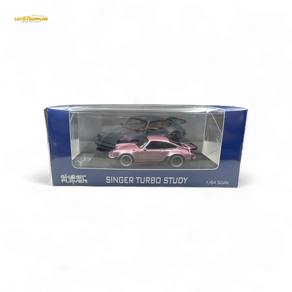 HobbyFans Porsche Singer 930 Turbo Study Ghost Player Custom Pink 1:64