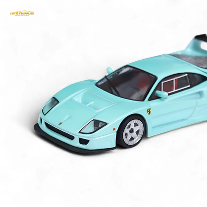 Stance Hunters Ferrari F40 LM Light Aqua Green With Removable Rear Engine Cover 1:64
