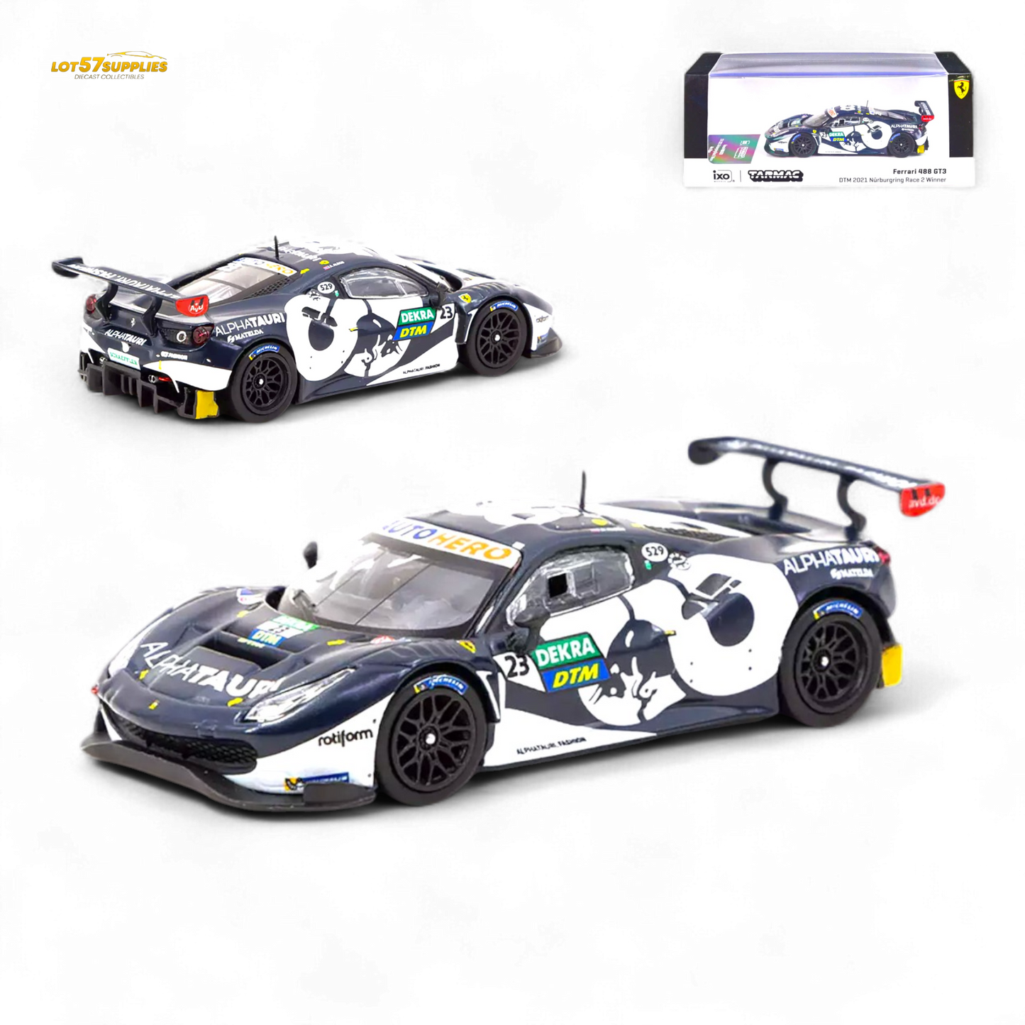 Tarmac Works Hobby64 Ferrari 488 GT3 DTM 2021 Alex Albon 1:64