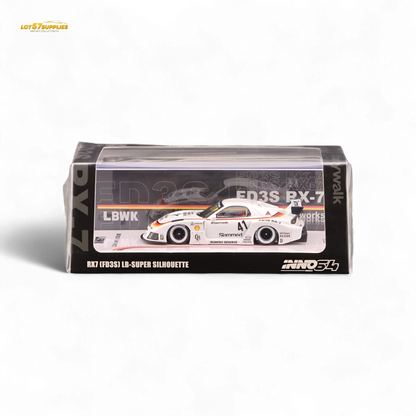 Inno64 Mazda RX-7 LBWK in White 1:64 IN64-LBWK-RX7-02