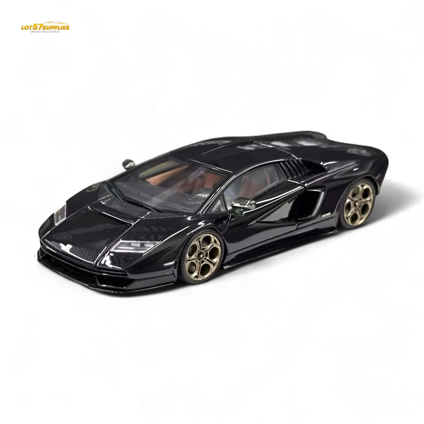 Fuelme Model NEO COUNTACH LPI 800-4 NERO MAIA BLACK 1:64 Resin