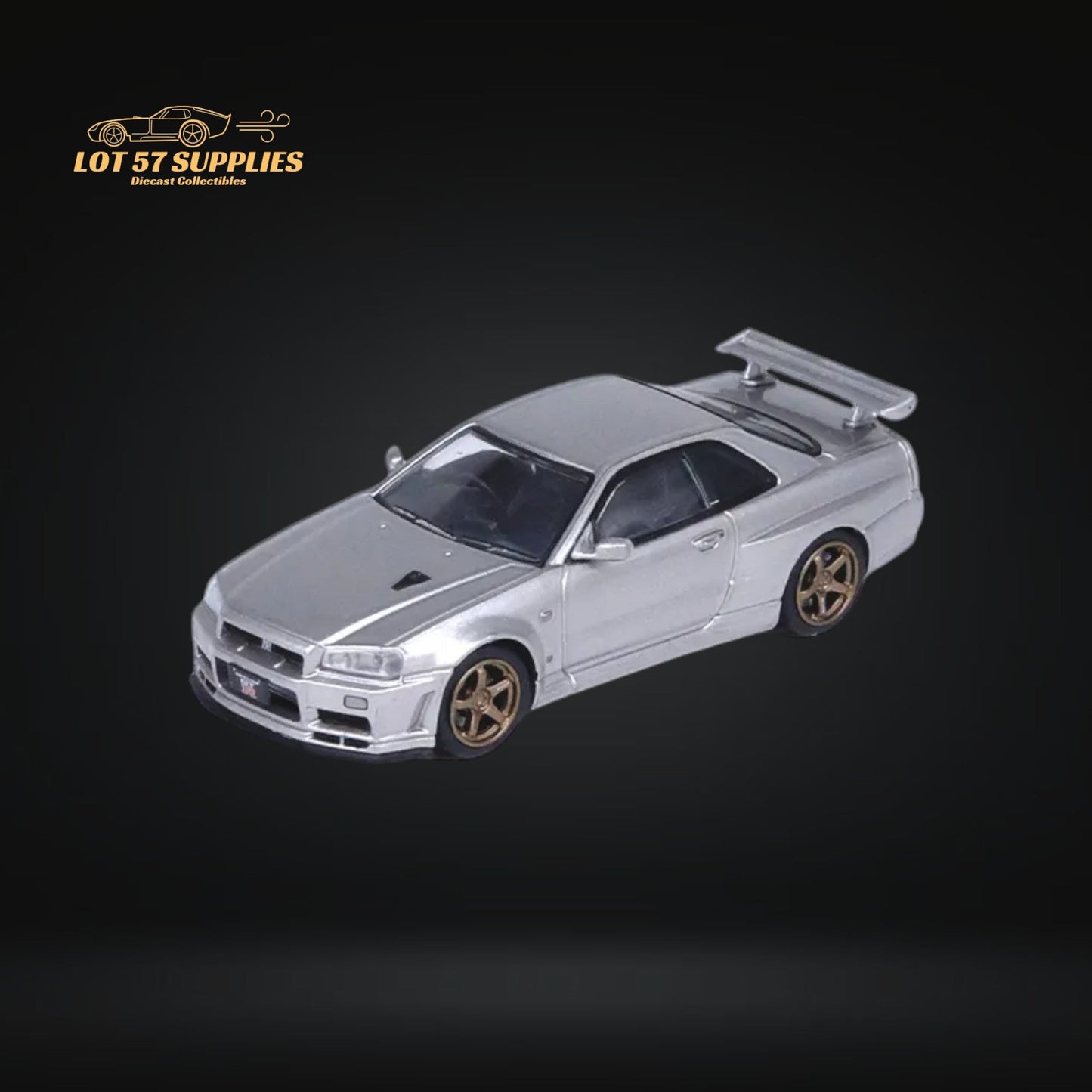 Inno64 NISSAN SKYLINE GT-R (R34) V-SPEC II SILVER 1:64 IN64-R34VS-SIL