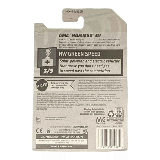 Hot Wheels GMC Hummer EV - Green Speed Series 3/5