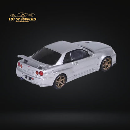 Inno64 NISSAN SKYLINE GT-R (R34) V-SPEC II SILVER 1:64 IN64-R34VS-SIL