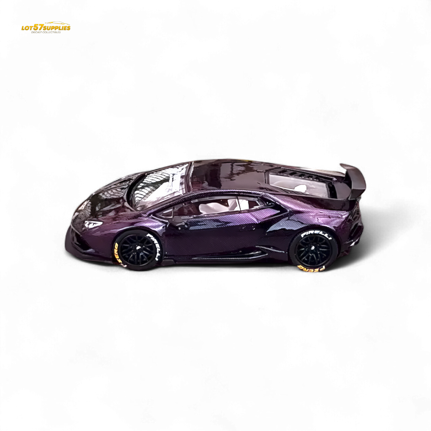 King Model Lamborghini Huracan LP610 LB 1.0 Purple Carbon Fiber 1:64