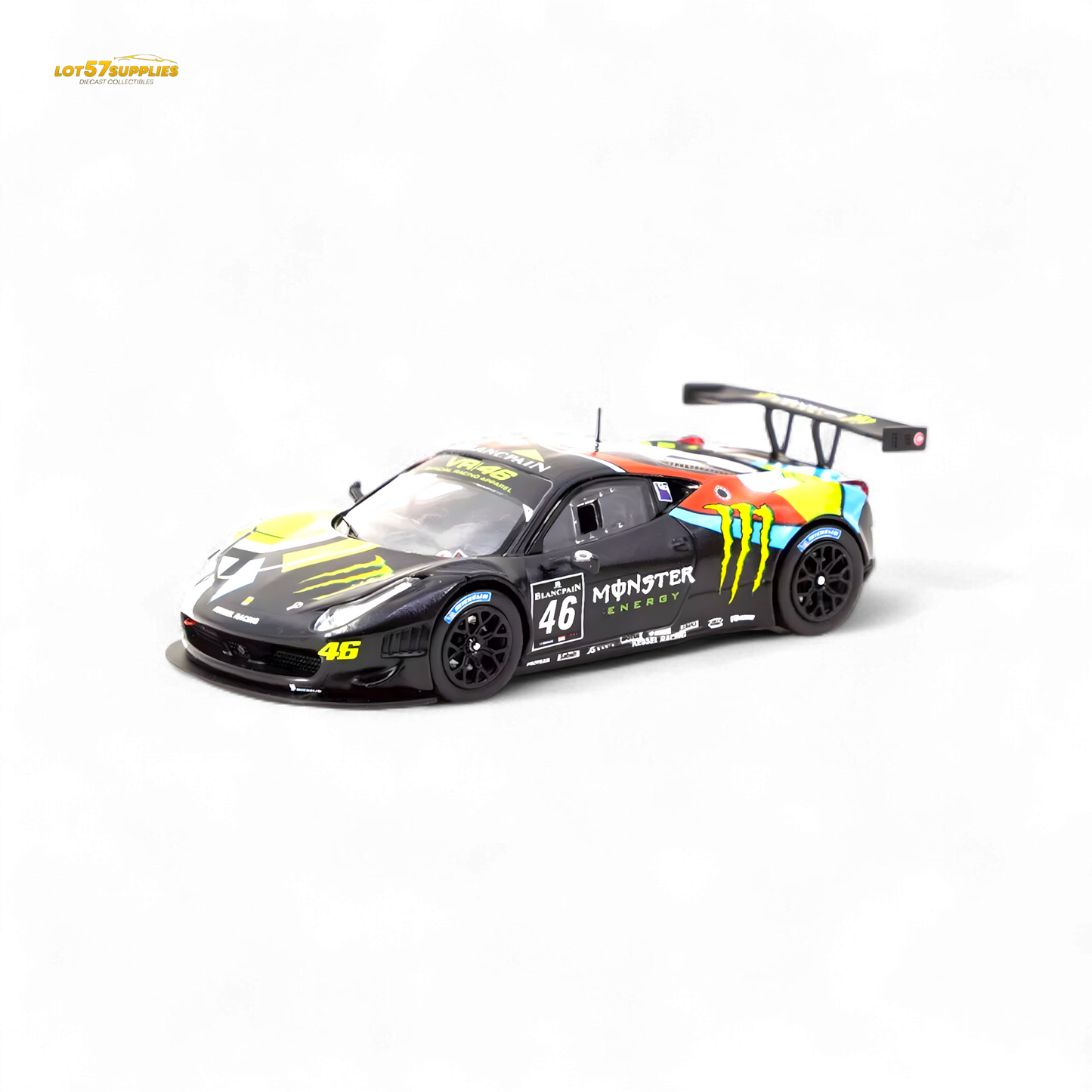 Tarmac Works Hobby64 Ferrari 458 Italia GT3 Blancpain Endurance 2012 V. Rossi 1:64 T64-073-12BGT46M