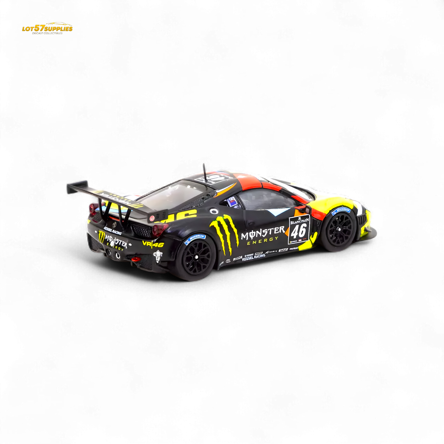 Tarmac Works Hobby64 Ferrari 458 Italia GT3 Blancpain Endurance 2012 V. Rossi 1:64 T64-073-12BGT46M