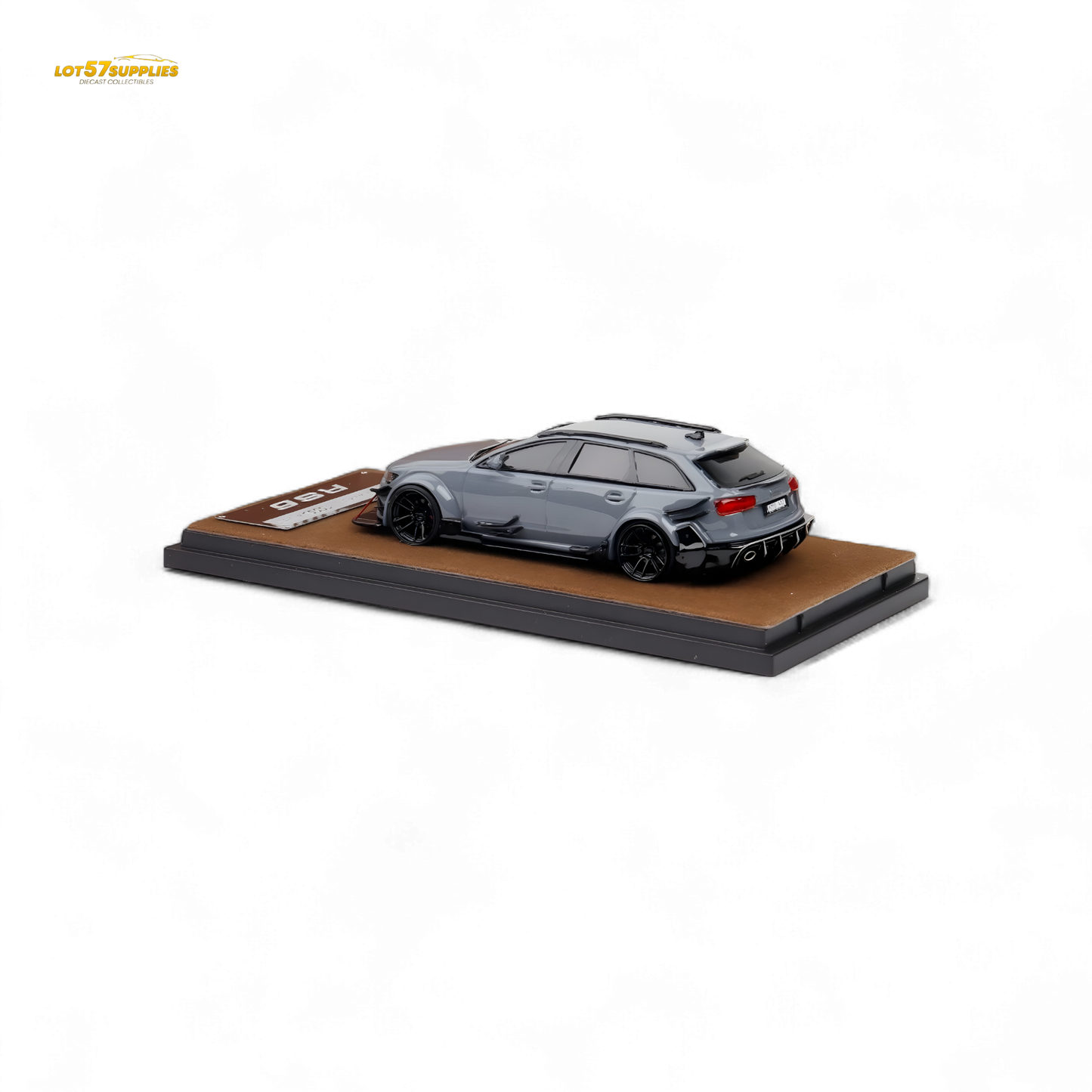 Qidian Model Audi RS6 Avant (C7) Crock Station wagon DTM Wide-Body Modified - Cement Grey 1/64