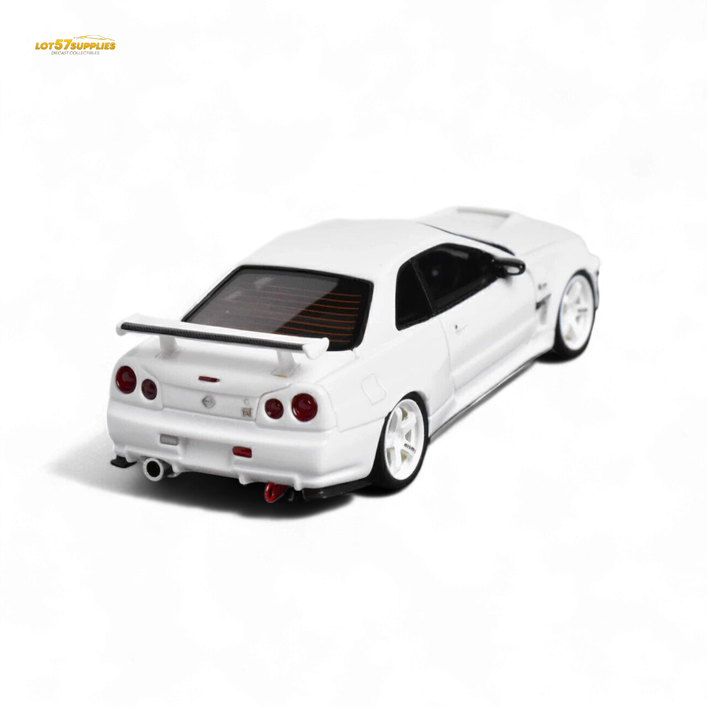 Error404 Model Nissan Skyline GT-R (R34) Custom Solid White 1:64