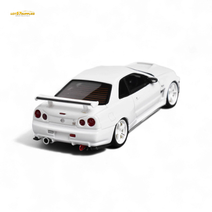 Error404 Model Nissan Skyline GT-R (R34) Custom Solid White 1:64